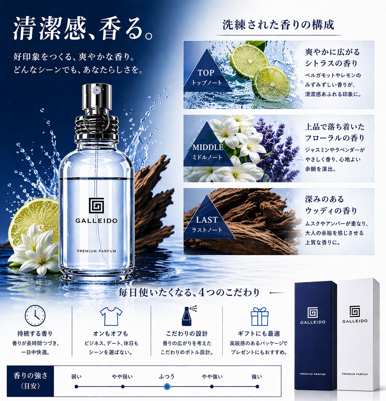 Amazon | GALLEIDO プレミアム フェロモン メンズ 香水 siro 30ml モテ